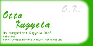 otto kugyela business card